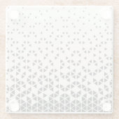 Abstract geometrisch ontwerp glazen onderzetter (Achterkant)