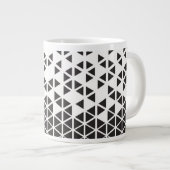 Abstract geometrisch ontwerp grote koffiekop (Voorkant rechts)