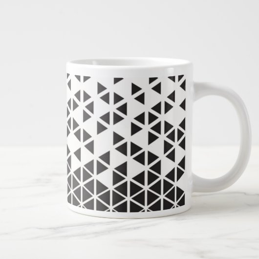 Abstract geometrisch ontwerp grote koffiekop (Rechts)