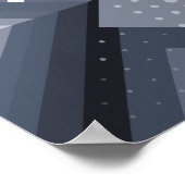 Abstract geometrisch ontwerp in grijze tinten poster (Hoek)