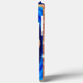 Abstract geometrisch ontwerp met blauw rood en gou Case-Mate iPhone case (Achterkant / Links)