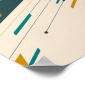 Abstract geometrisch ontwerp met dynamische lijnen poster (Hoek)