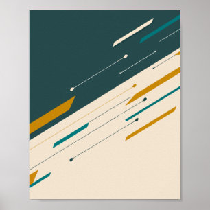 Abstract geometrisch ontwerp met dynamische lijnen poster