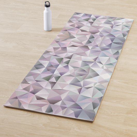 Abstract geometrisch ontwerp met een mozaïek yogamat (In situ)