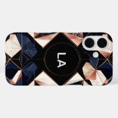 Abstract geometrisch ontwerp met gouden glitter Case-Mate iPhone case (Achterkant (horizontaal))