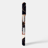 Abstract geometrisch ontwerp met gouden glitter Case-Mate iPhone case (Achterkant / Rechts)
