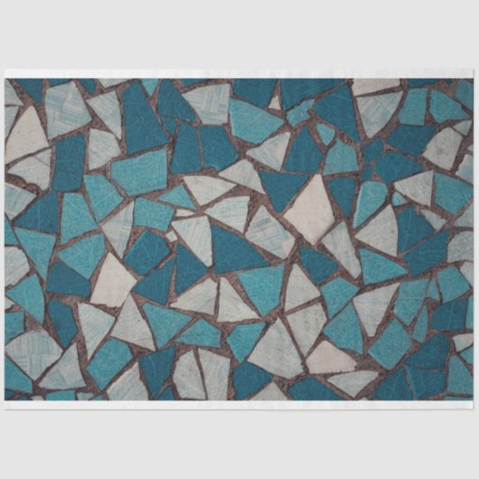 Abstract geometrisch ontwerp Modern Turquoise Tissuepapier (Voorkant)