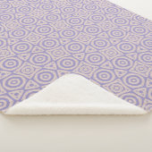 Abstract Geometrisch Paars en Crème Sherpa Deken (3/4)