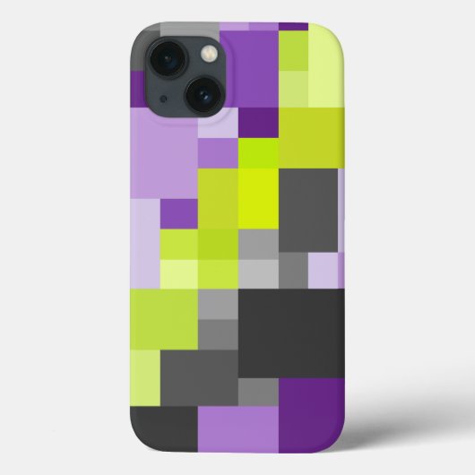 Abstract Geometrisch Paars groen grijs Patroon Case-Mate iPhone Case (Achterkant)