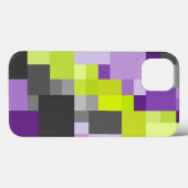 Abstract Geometrisch Paars groen grijs Patroon Case-Mate iPhone Case (Achterkant (horizontaal))