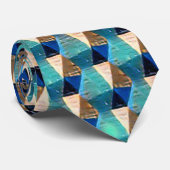 Abstract geometrisch patroon 1192 - Mannen Stropda Stropdas (Opgerold)