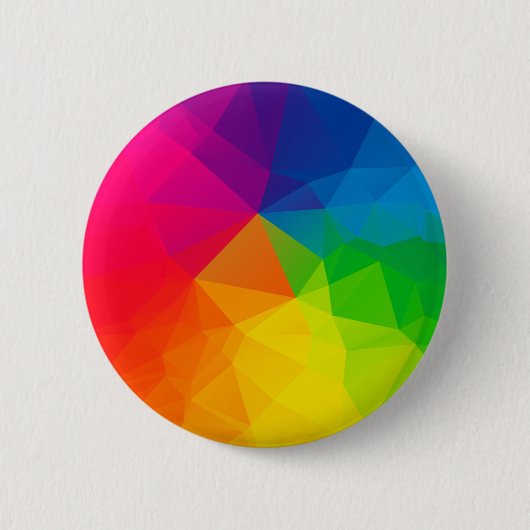 Abstract geometrisch patroon 1 ronde button 5,7 cm (Voorkant)