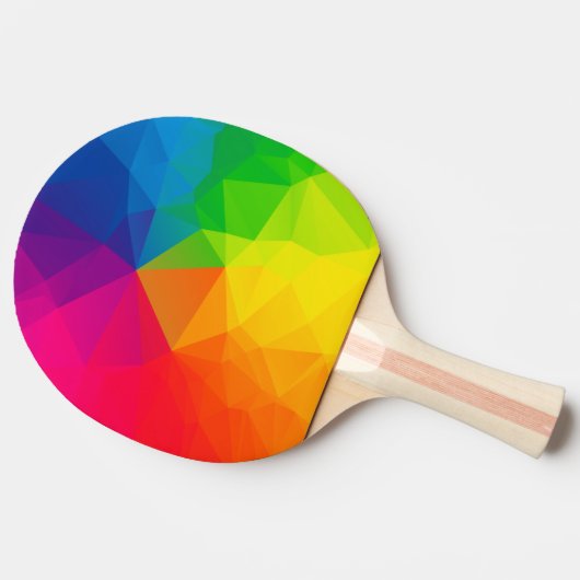 Abstract geometrisch patroon 1 tafeltennisbatje (Zijkant)