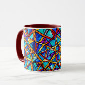 Abstract geometrisch patroon 22 - Koffie Mok (Voorkant links)