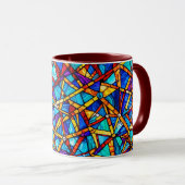 Abstract geometrisch patroon 22 - Koffie Mok (Voorkant rechts)