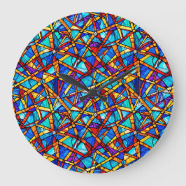 Abstract geometrisch patroon 22 - Wandklok