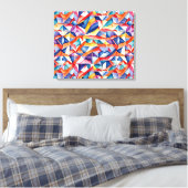 Abstract geometrisch patroon 23 - Canvas Print (Insitu (Slaapkamer))