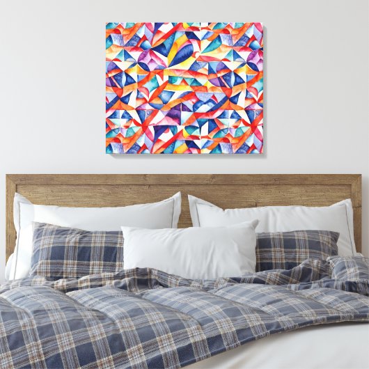 Abstract geometrisch patroon 23 - Canvas Print (Insitu (Slaapkamer))