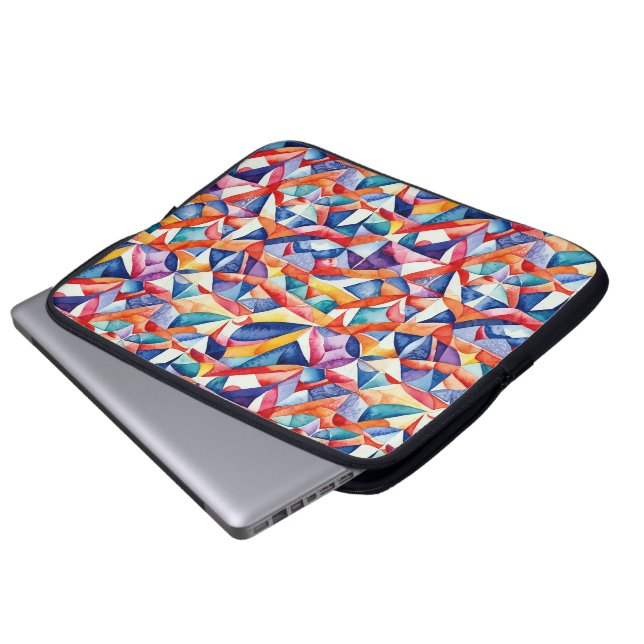 Abstract geometrisch patroon 23 - Laptophoes Laptop Sleeve (Voorkant onderkant)