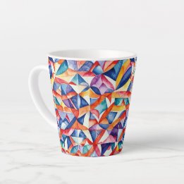 Abstract geometrisch patroon 23 - Latte Mok