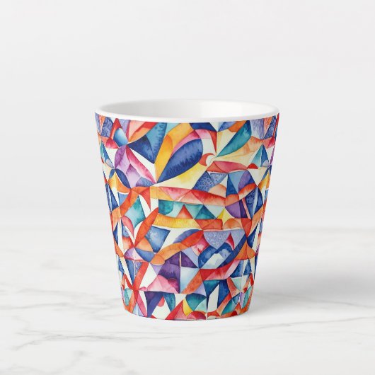 Abstract geometrisch patroon 23 - Latte Mok (Voorkant)