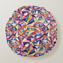 Abstract geometrisch patroon 23 - Ronde Sierkussen Rond Kussen