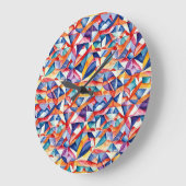 Abstract geometrisch patroon 23 - Wandklok (Hoek)
