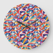 Abstract geometrisch patroon 23 - Wandklok (Voorkant)