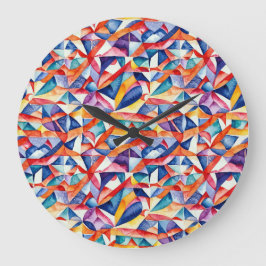 Abstract geometrisch patroon 23 - Wandklok