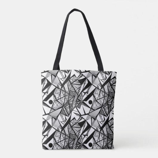Abstract geometrisch patroon 24 - Canvas tas (Achterkant)
