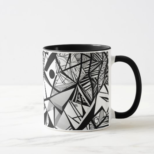 Abstract geometrisch patroon 24 - Koffie Mok (Rechts)