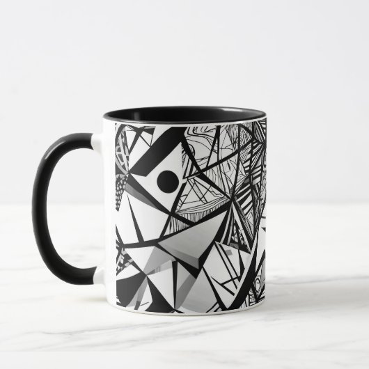 Abstract geometrisch patroon 24 - Koffie Mok (Links)