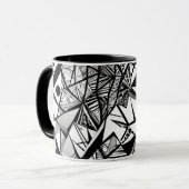 Abstract geometrisch patroon 24 - Koffie Mok (Voorkant links)