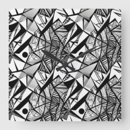 Abstract geometrisch patroon 24 - Wandklok