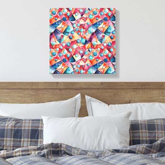 Abstract geometrisch patroon 29 - Canvas Print (Insitu (Slaapkamer))