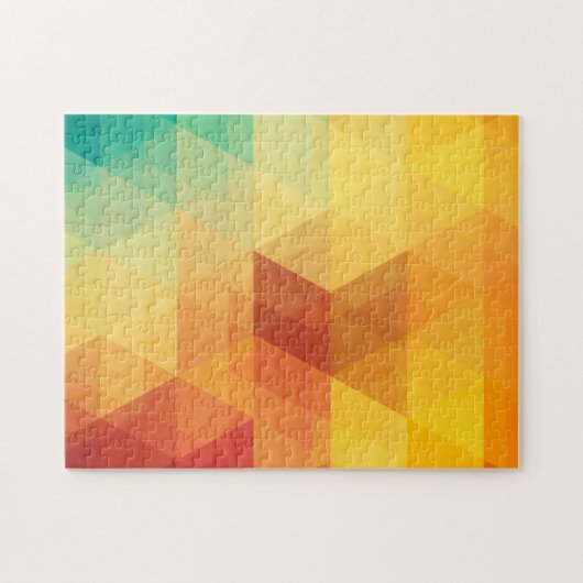 Abstract geometrisch patroon 2 legpuzzel (Horizontaal)