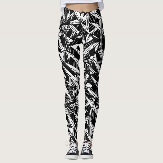Abstract geometrisch patroon 30 - Leggings (Voorkant)