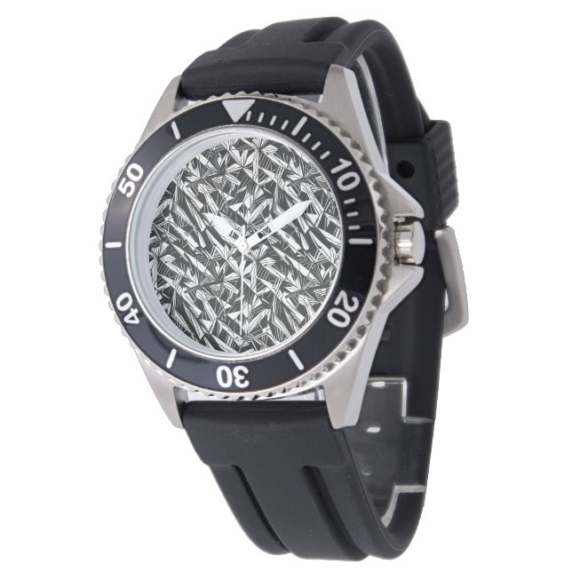 Abstract geometrisch patroon 30 - Mannen Watch Horloge (Gekanteld)