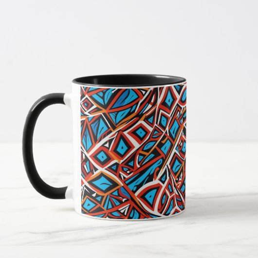 Abstract geometrisch patroon 31 - Koffie Mok (Links)