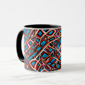 Abstract geometrisch patroon 31 - Koffie Mok (Voorkant links)
