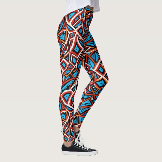 Abstract geometrisch patroon 31 - Leggings (Rechts)
