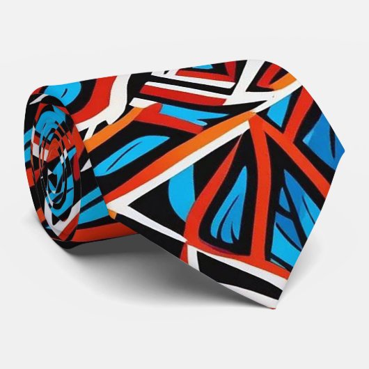 Abstract geometrisch patroon 31 - Stropdas (Opgerold)