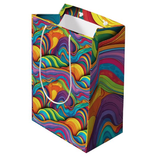 Abstract geometrisch patroon 34 - Gift Bag Medium Cadeauzakje (Achterkant Gekanteld)