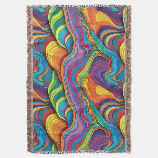 Abstract geometrisch patroon 34 - Gooi Deken (Voorkant Verticaal)