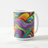 Abstract geometrisch patroon 34 - koffiemok (Voorkant rechts)