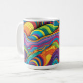 Abstract geometrisch patroon 34 - koffiemok (Voorkant links)