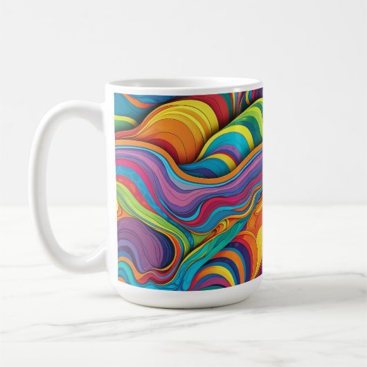 Abstract geometrisch patroon 34 - koffiemok (Links)