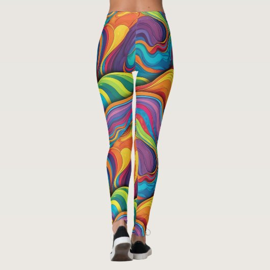 Abstract geometrisch patroon 34 - Leggings (Achterkant)