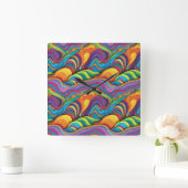 Abstract geometrisch patroon 34 - Wandklok (Huis)