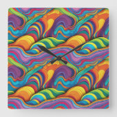 Abstract geometrisch patroon 34 - Wandklok (Voorkant)